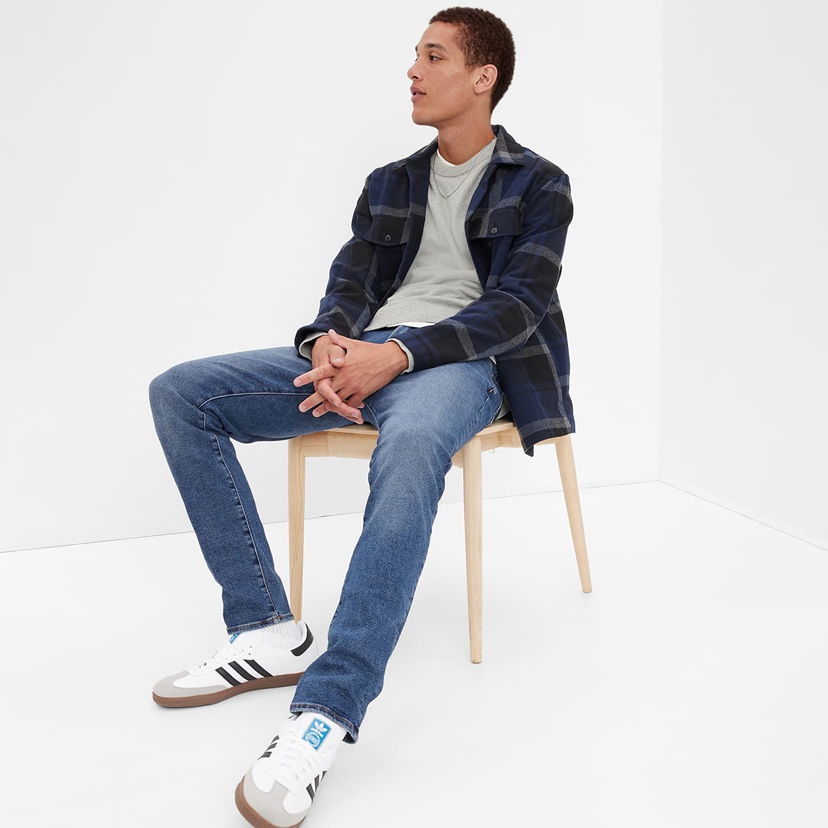 Jeans GAP Denim Pants Skinny Dark Wash Blå | 819575-00