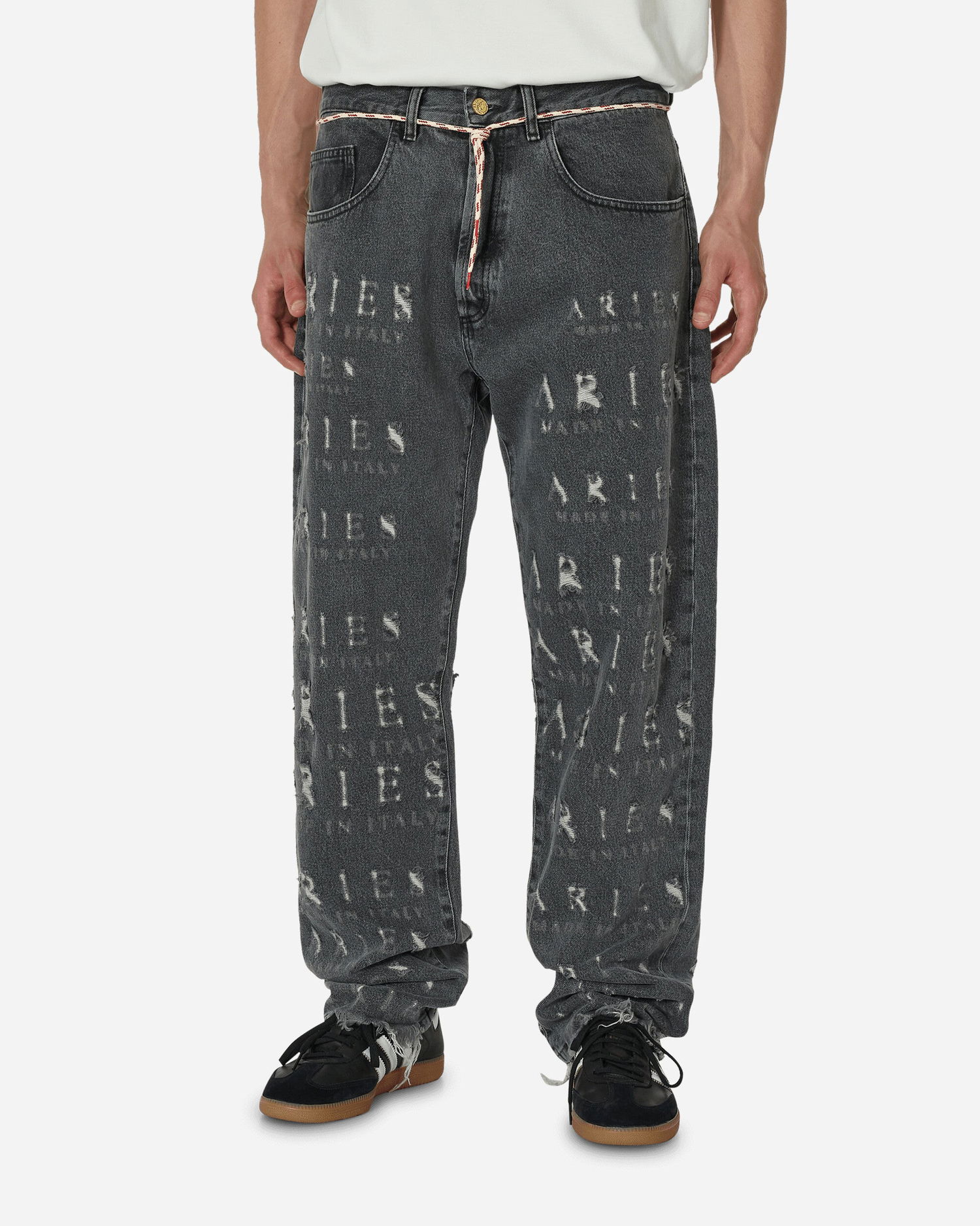 Jeans Aries Destroyed Batten Jeans Sort | FUAR31303 BLK, 1