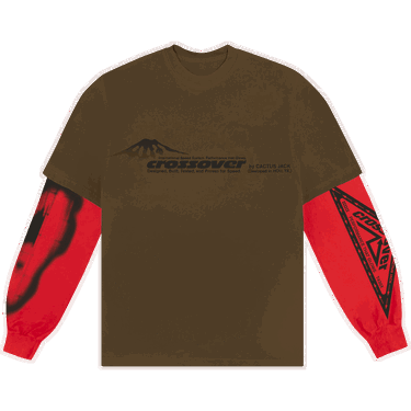 T-shirt Cactus Jack by Travis Scott Crossover Long-Sleeve Brun | CJJ6 CL19 BROW, 0