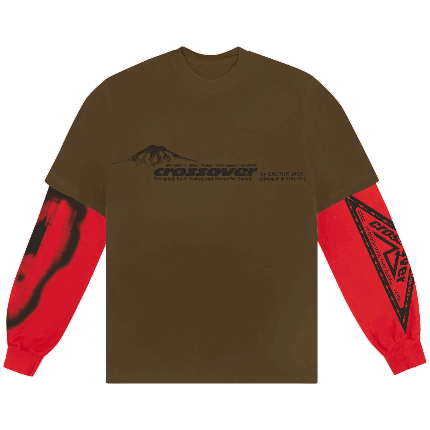 T-shirt Cactus Jack by Travis Scott Crossover Long-Sleeve Brun | CJJ6 CL19 BROW, 0