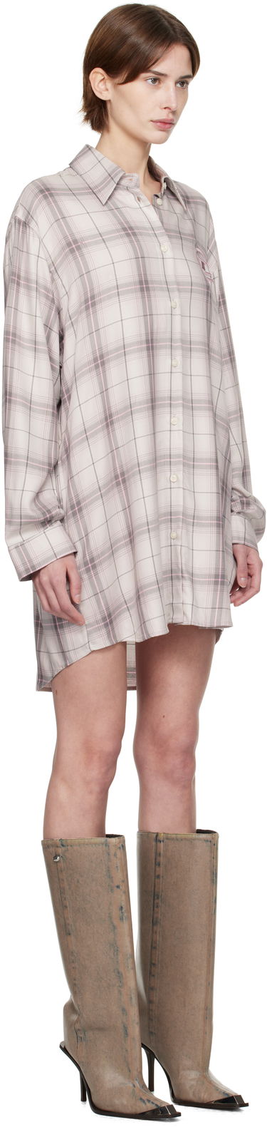 Skjorte Diesel Diesel D-Dalis-Q1 Plaid Minidress Beige | A16836 0HQAN, 1