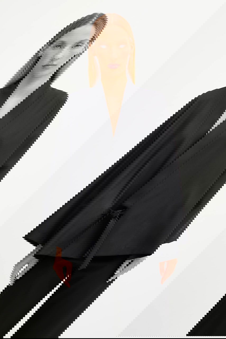 Jakke KENZO Kenzo Kimono Wrap Jacket Sort | FF62VE2749RA, 0