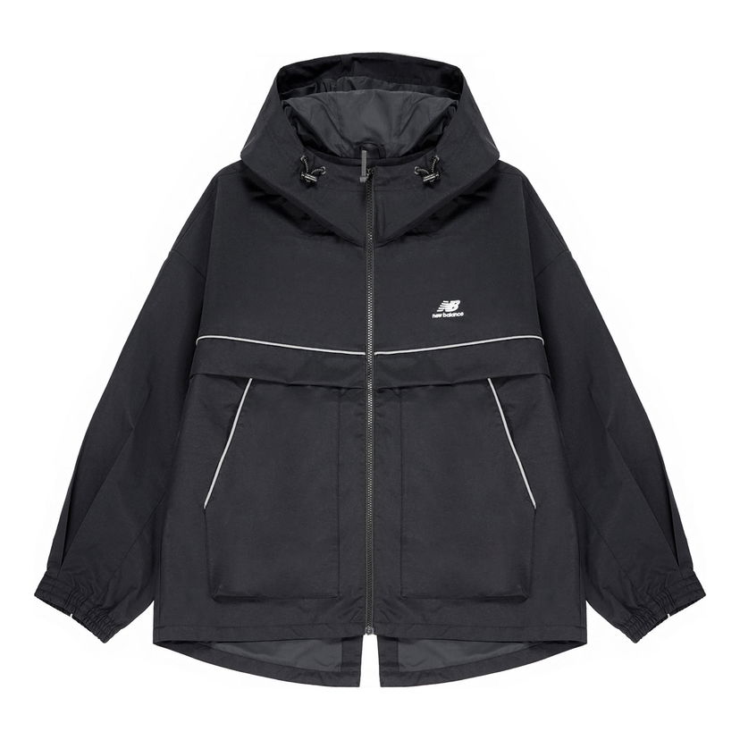 Vindjakke New Balance Lifestyle Hooded Jacket Sort | 5AC39312-BK