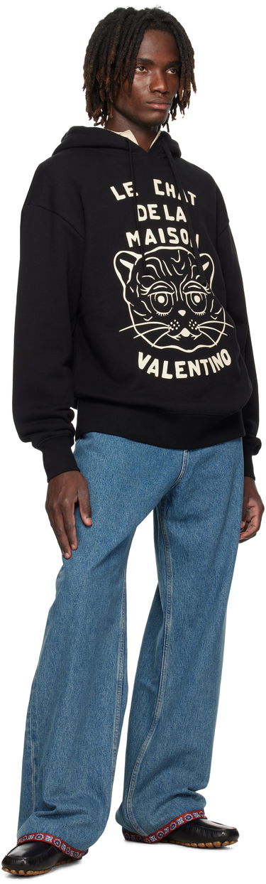 Sweatshirt Valentino Valentino 'Le Chat De La Maison' Print Hoodie Sort | 7V3MF28NB33, 3
