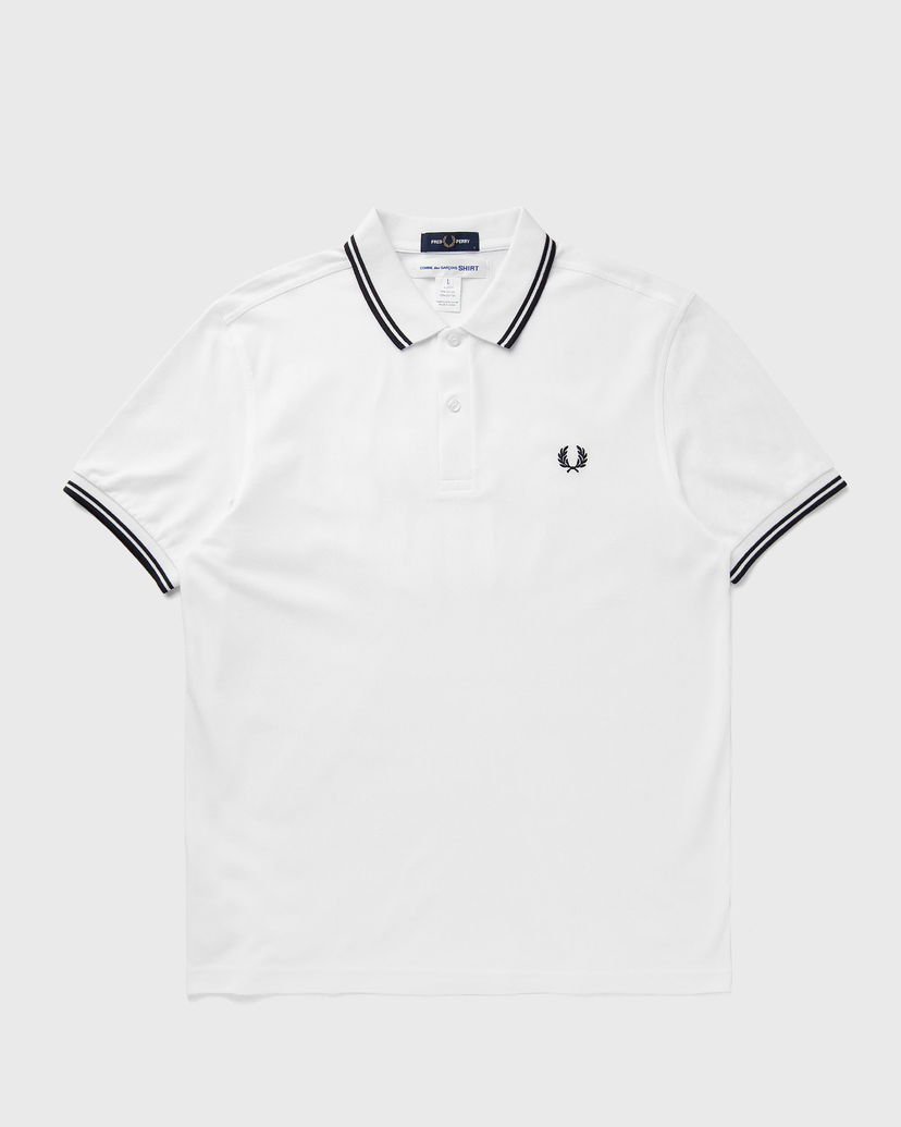 Polo skjorte Comme des Garçons Fred Perry Knit T-Shirt Hvid | FO-T502-S25-3