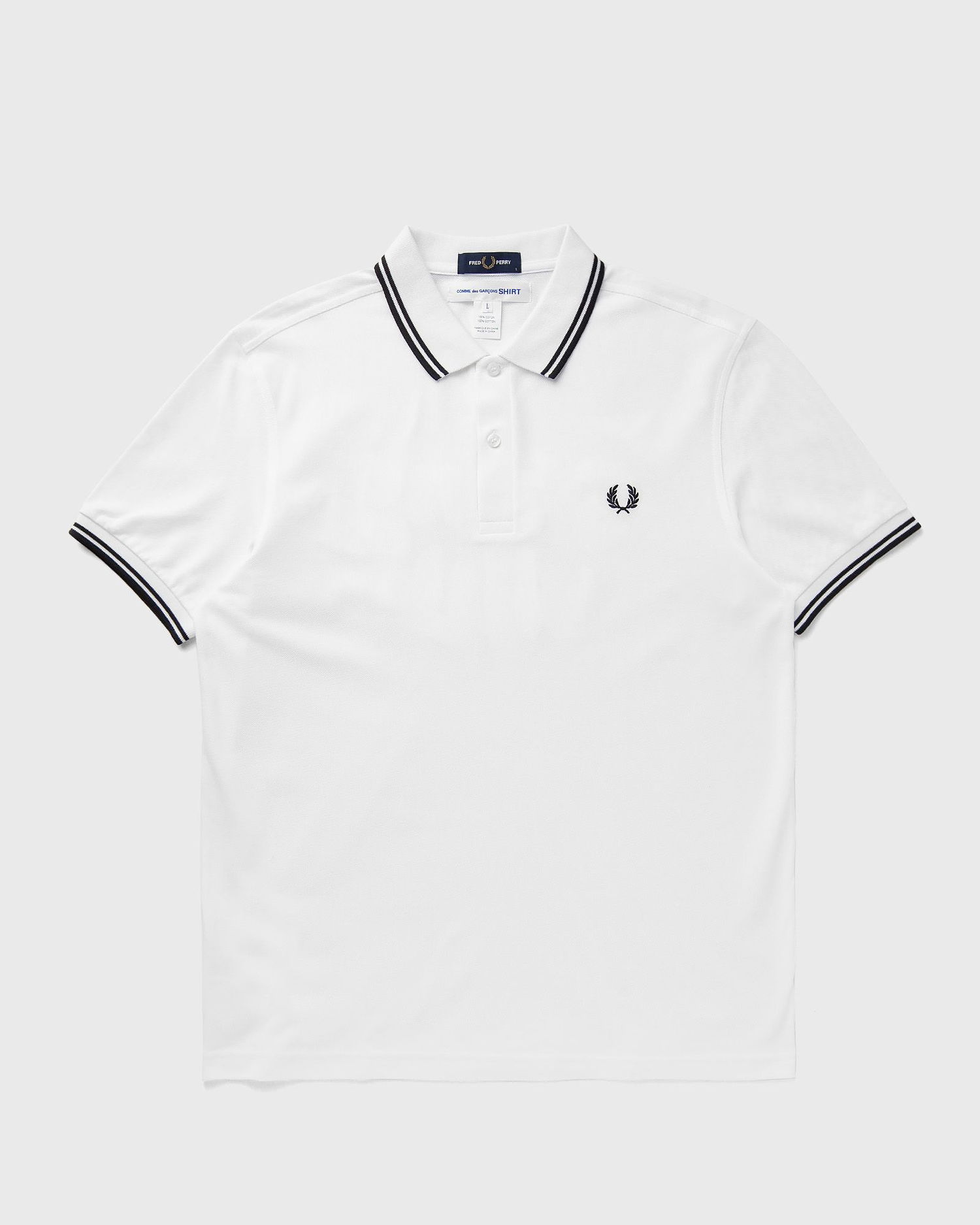 Polo skjorte Comme des Garçons Fred Perry Knit T-Shirt Hvid | FO-T502-S25-3, 0