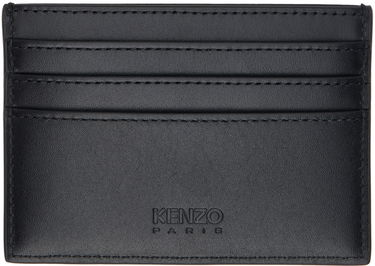 Tegnebog KENZO Paris Emboss Leather Card Holder Sort | FE58PM820L44, 1