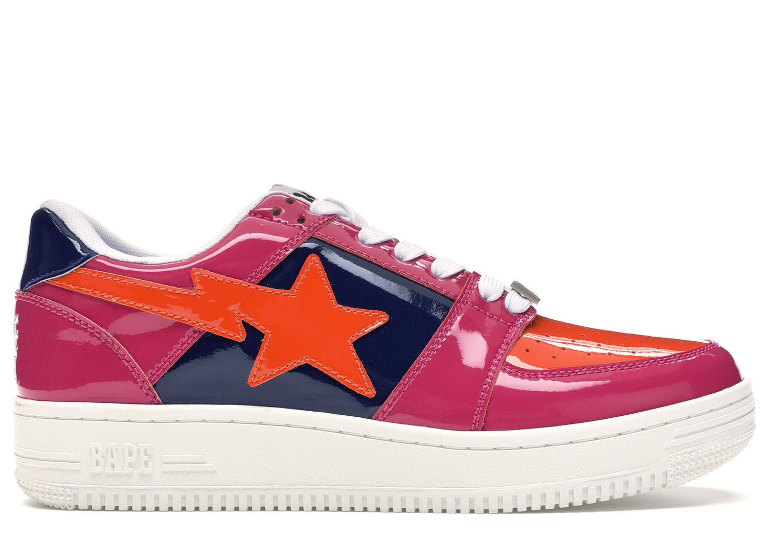 Sneakers og sko BAPE Bape Sta Low "Color Block Pink Orange Navy" Rød | 1F80191001-PNK, 0