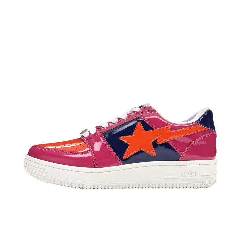 Sneakers og sko BAPE Bape Sta Low "Color Block Pink Orange Navy" Rød | 1F80191001-PNK