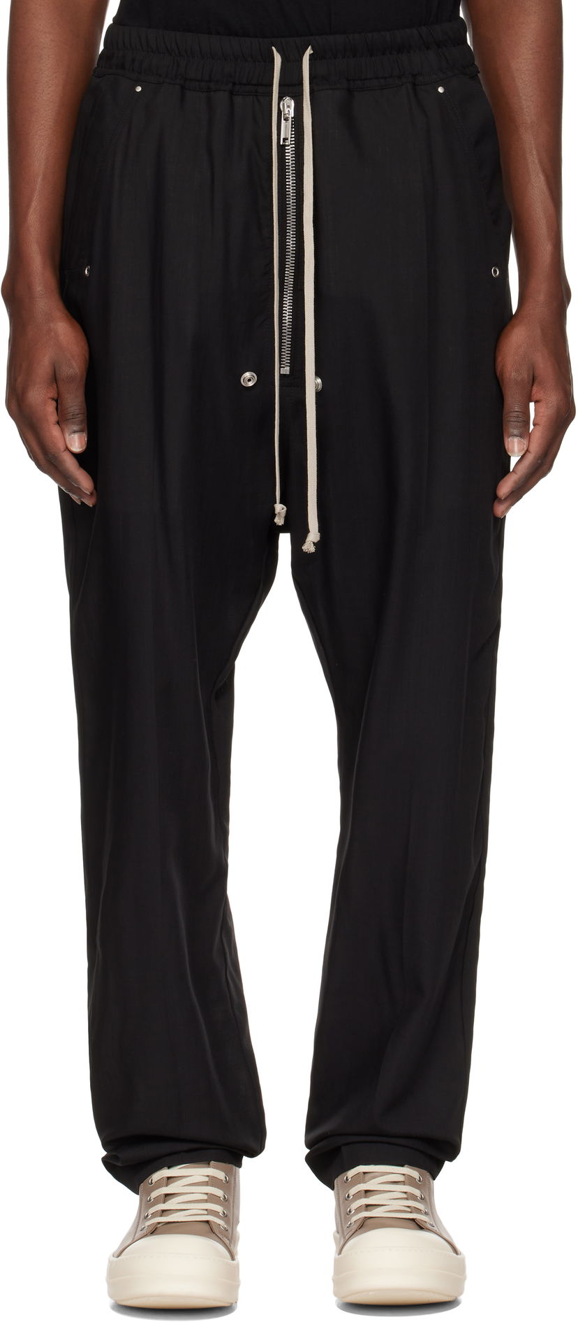 Joggingbukser Rick Owens Rick Owens Hollywood Bela Trousers Sort | RU01E5361 WG