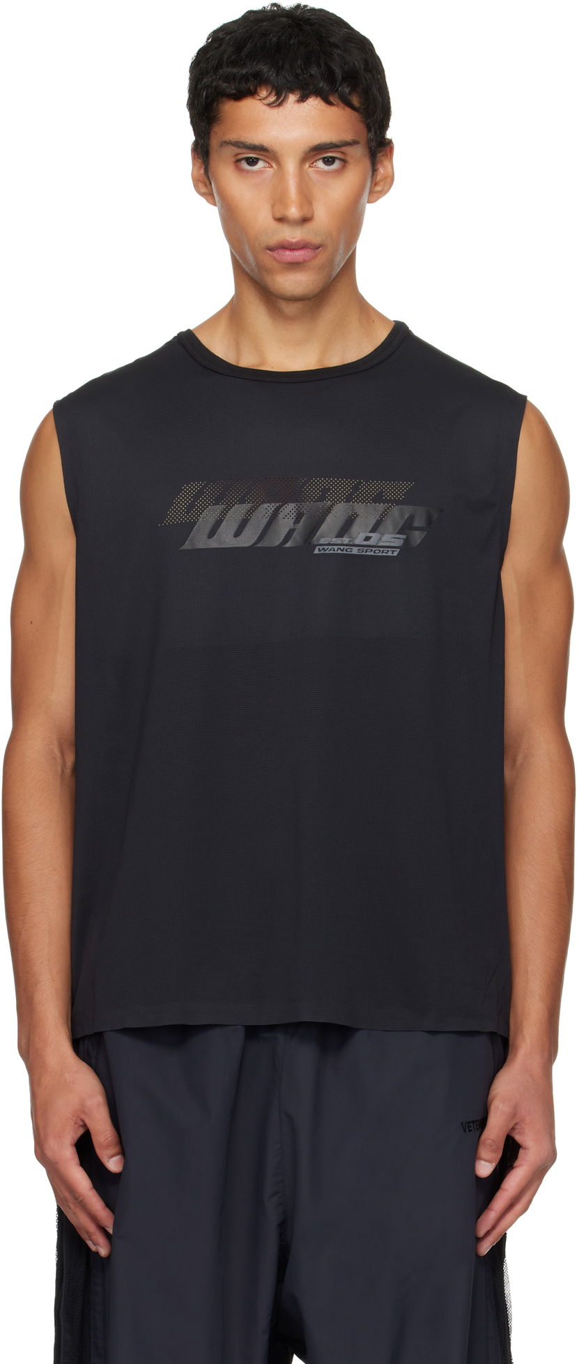 Tanktop Alexander Wang Alexander Wang Graphic Logo Muscle Tank Top Sort | 6CC3251089