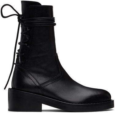 Tøj Ann Demeulemeester Ann Demeulemeester Henrica Leather Boots Sort | 2201-W-A02-380-099, 0