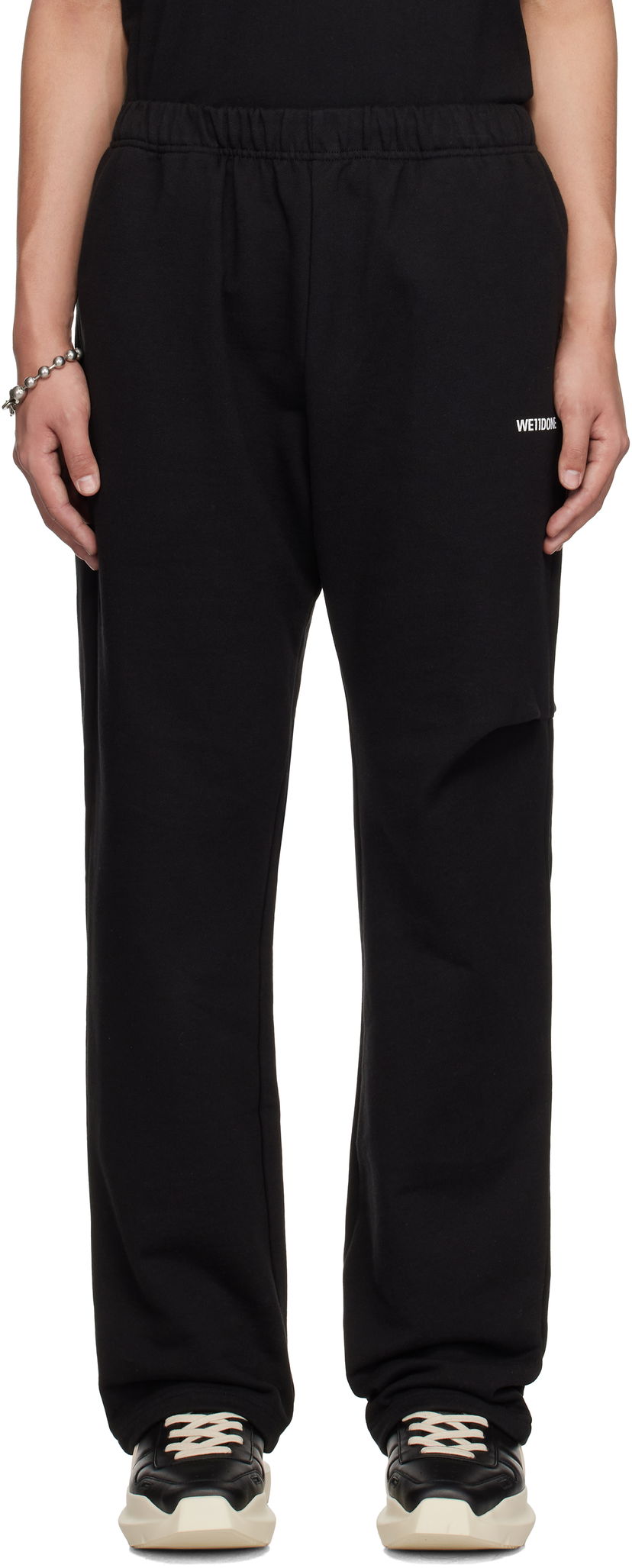 Joggingbukser We11done We11done Wide Jogger Sweatpants Sort | WD-TA3-22-864-U-BK