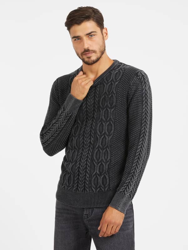 Sweater GUESS Cable Knit Sort | M3BR21Z2BB0, 0