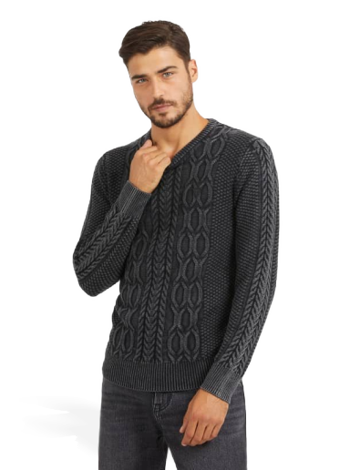 Sweater GUESS Cable Knit Sort | M3BR21Z2BB0