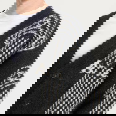 Sweater Aries Oversized Chenille Column Knit Cardigan, Size Large Sort | AR20040-BLK, 5