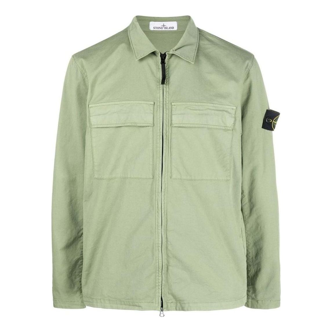 Skjorte Stone Island Compass Logo Shirt Jacket Grøn | 781510210-V0055, 0