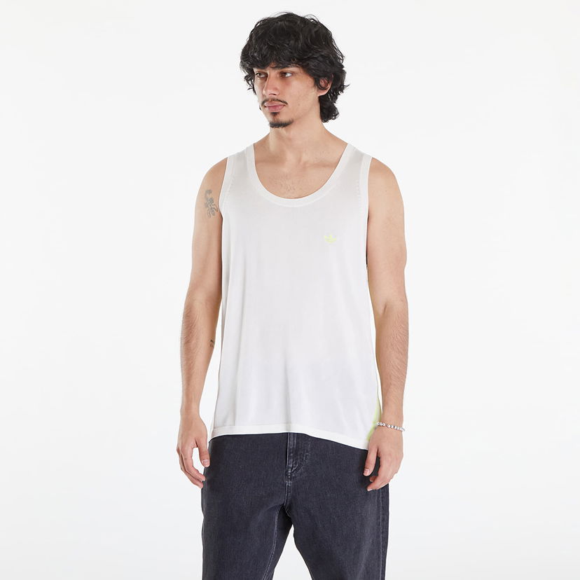 Vest adidas Originals Wales Bonnes x Knit Vest Core White/ Semi Frozen Yellow Hvid | IZ1888