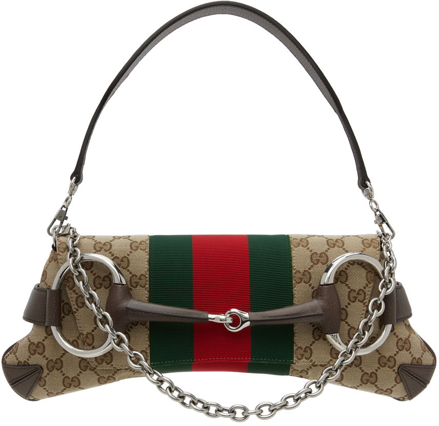 Rygsække og tasker Gucci Taupe Medium Horsebit Chain Bag Beige | 764255 FACM2, 0