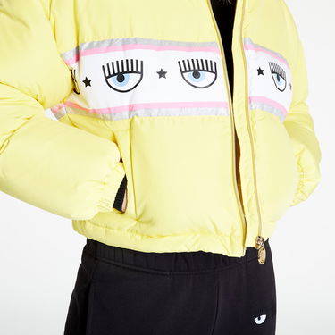 Puffer jakke Chiara Ferragni Logo Print Puffer Jacket Gul | 73CBUD03CQS17604, 3