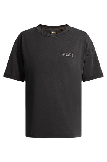 T-shirt BOSS BOSS Relaxed-Fit Cotton T-Shirt with Logo Sort | 50535106, 0