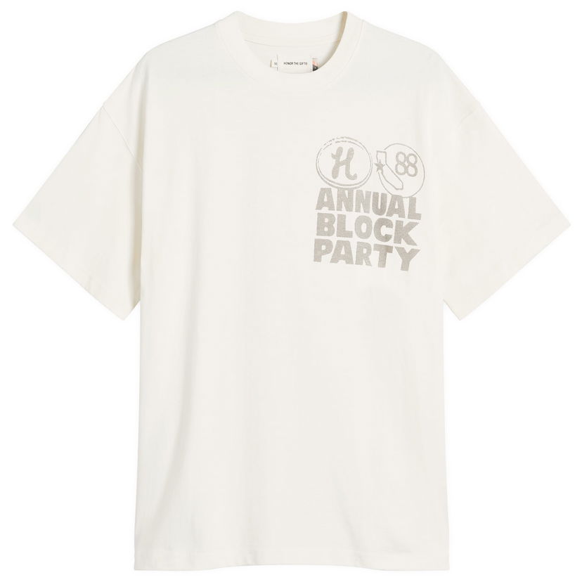 T-shirt Honor The Gift Annual Block Party T-Shirt Hvid | HTG250241-BON