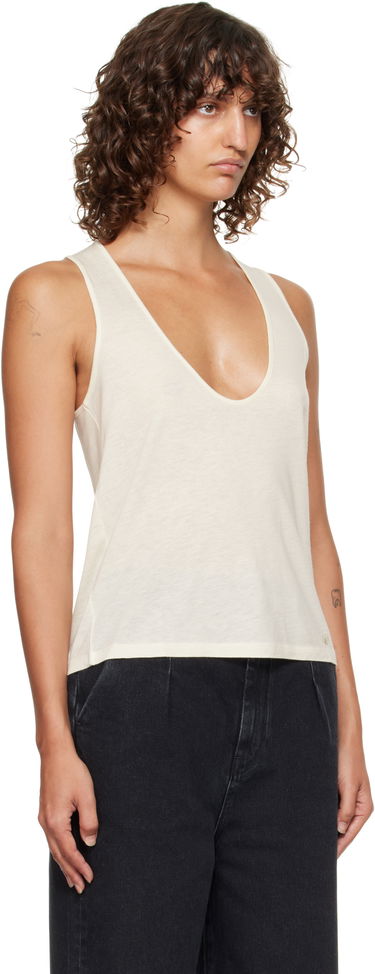 Tanktop Loulou de Saison Loulou de Saison Albia LDS Jersey Tank Top Hvid | ALBIA LDS, 1