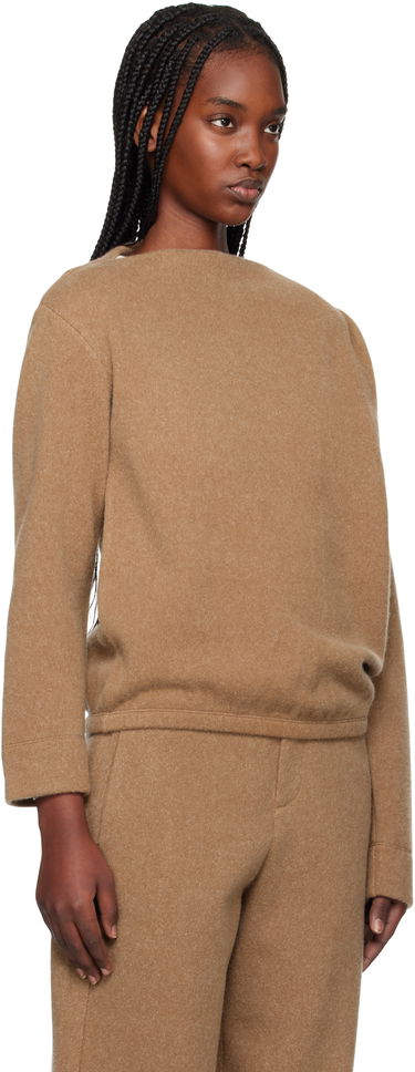 Sweater Max Mara Max Mara Oxa Boat Neck Sweatshirt Brun | 2511921048600, 1