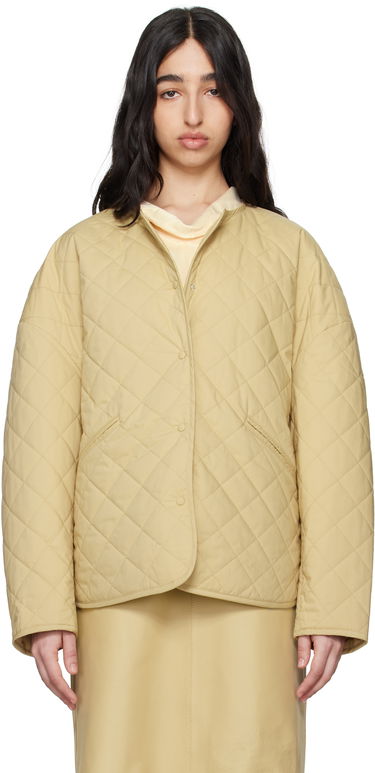 Puffer jakke TOTEME TOTEME Quilted Snap Button Jacket Beige | 242-WRO1116-FB0157, 0