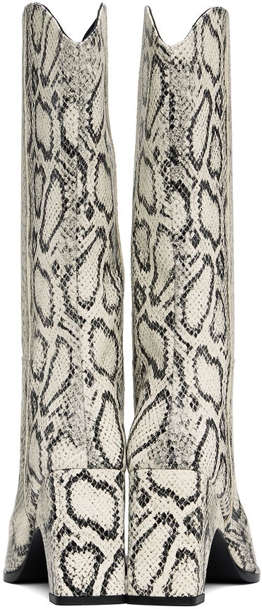Sneakers og sko Coperni Snake Print Bridge Cowboy Boots Hvid | COPSH16F6003, 1