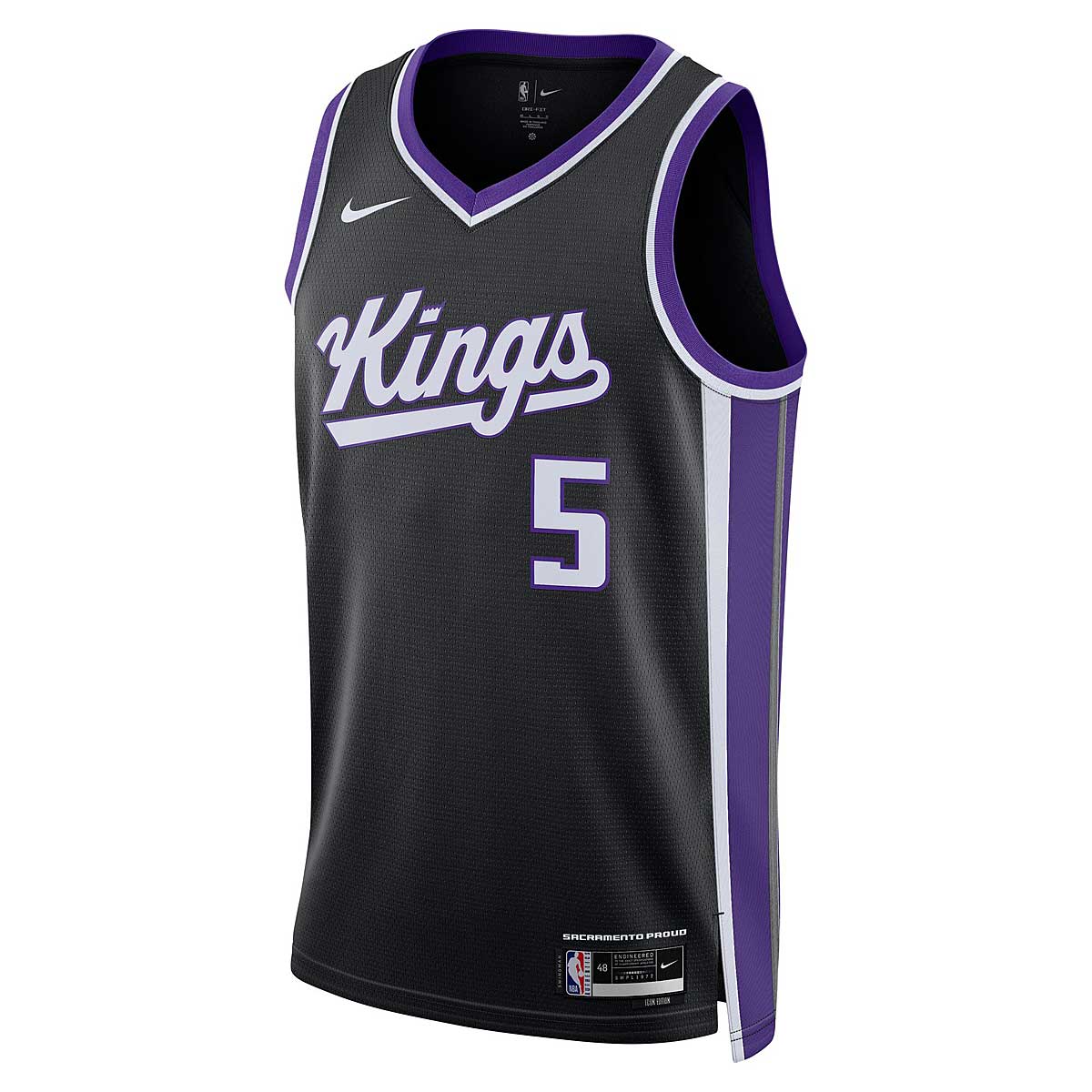 Jersey Nike Dri-FIT NBA De'Aaron Fox Sacramento Kings Icon Edition 2023/24 Swingman Jersey Sort | DX8621-010, 1