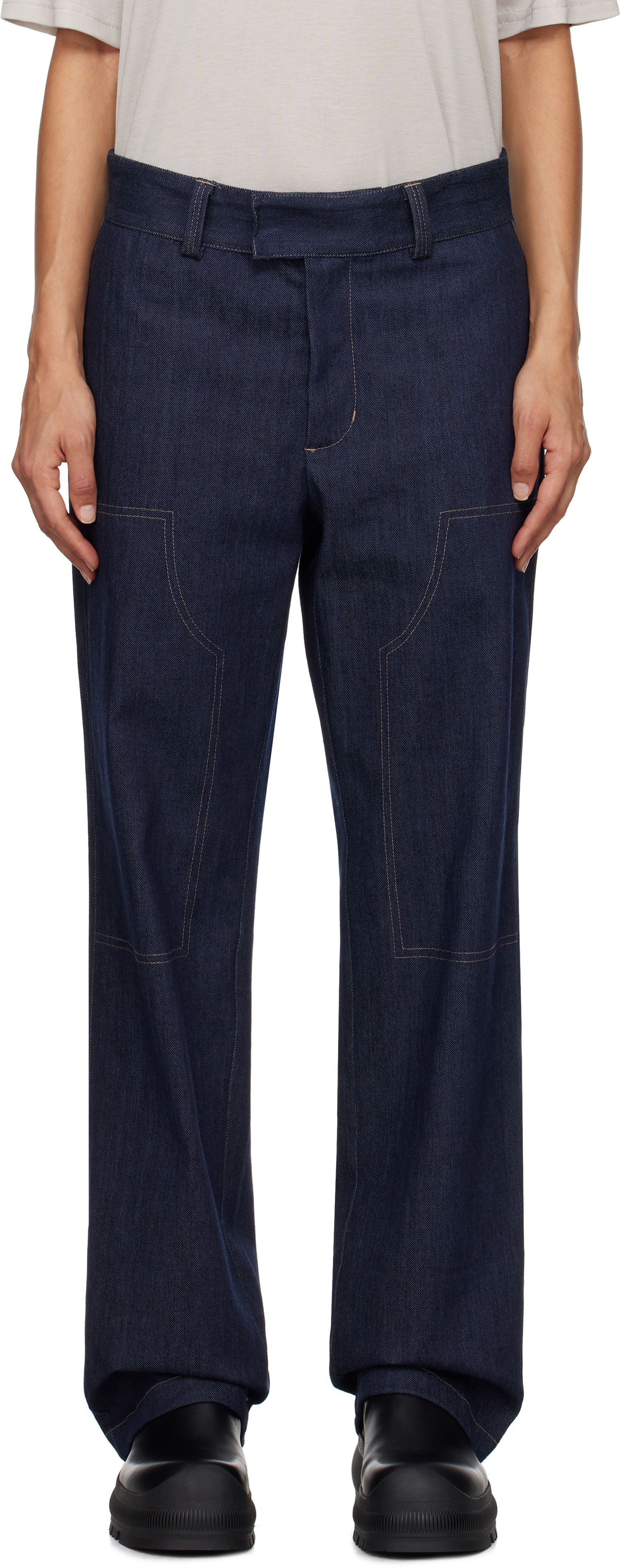 Jeans Soulland Indigo Denim Emery Jeans Blå | 42032-1316, 0