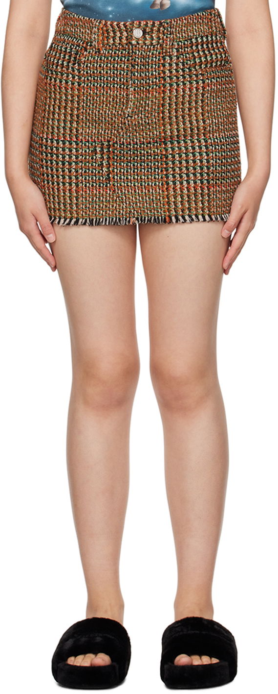 Nederdel Stella McCartney Stella McCartney Check Miniskirt Brun | 6300593CJ301