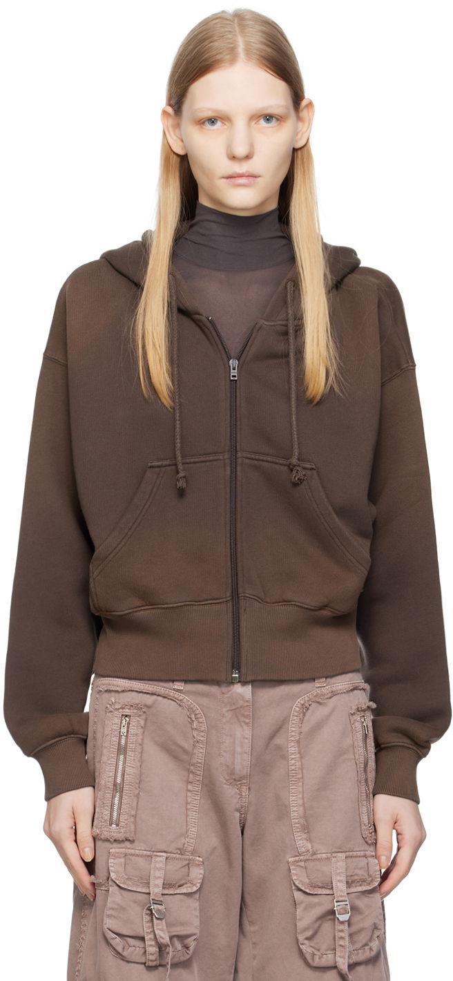 Sweatshirt Acne Studios Dyed Zippered Brun | AI0138-, 0