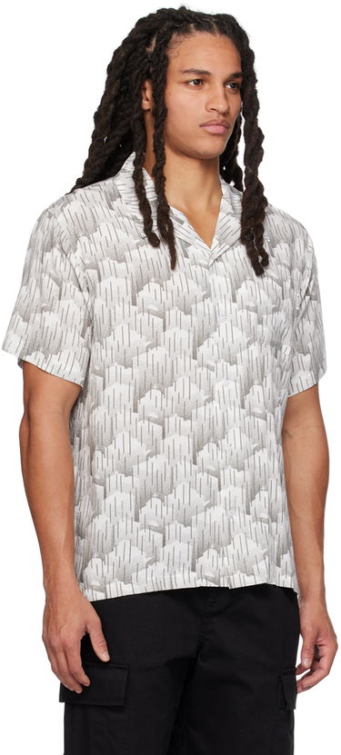 Skjorte BILLIONAIRE BOYS CLUB Billionaire Boys Club City Rain Short Sleeve Button-Up Shirt Hvid | B23127, 1