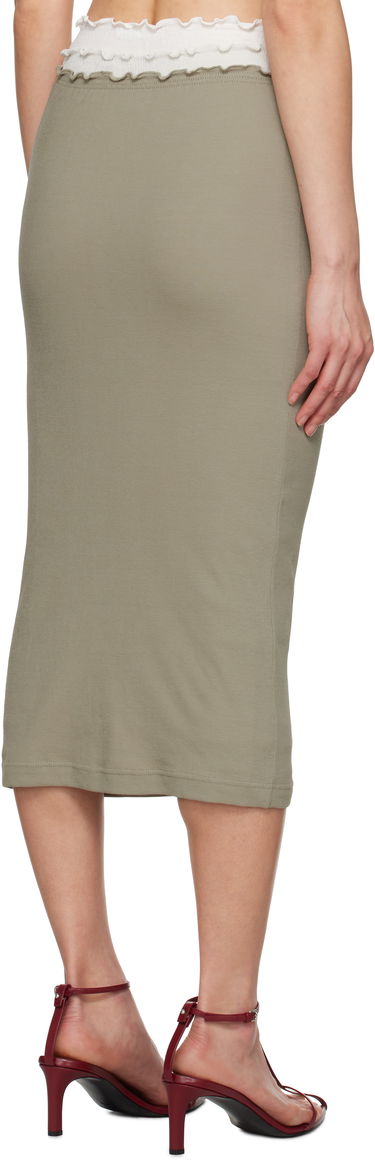 Nederdel Jil Sander Jil Sander Three Layers Midi Skirt Grøn | J40FV0105_JTN356, 2