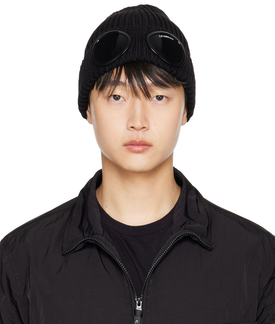 Beanie C.P. Company Merino Wool Goggle Beanie Sort | 13CMAC122A-005509A, 0