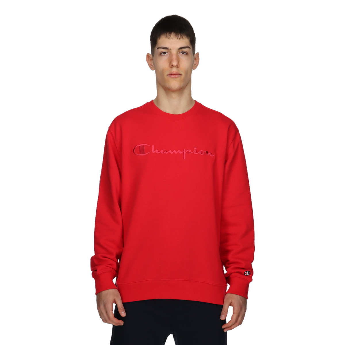 Sweatshirt Champion Champion Embossed Logo Sweatshirt Rød | 219869-RS019, 0