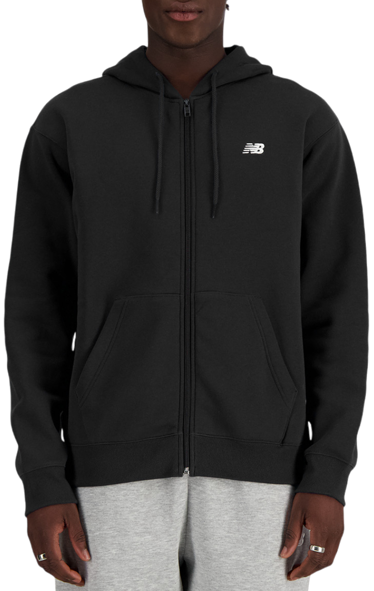 Sweatshirt New Balance Essentials Fleece Full Zip Hoodie Sort | mj41502-bk, 0