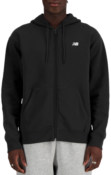 Sweatshirt New Balance Essentials Fleece Full Zip Hoodie Sort | mj41502-bk, 0