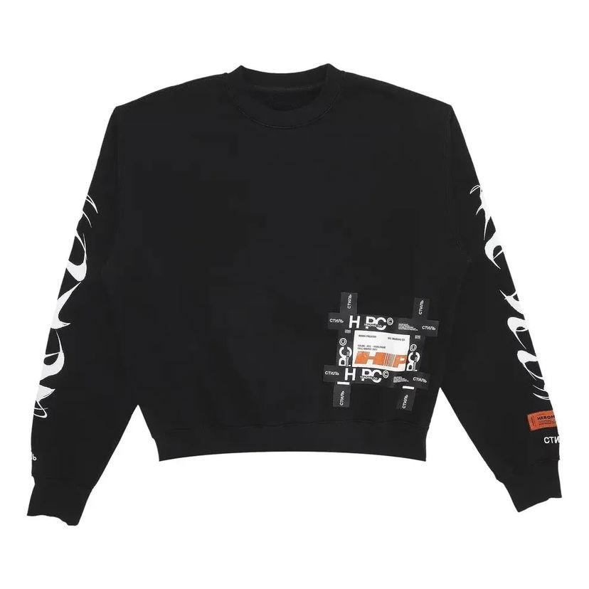Sweatshirt HERON PRESTON HERON PRESTON HP Brush Crewneck Sweatshirt Sort | HMBA016F21JER0051001
