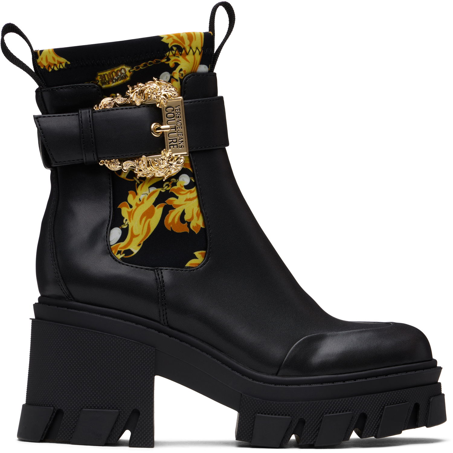 Sneakers og sko Versace Versace Jeans Couture Sophie Chain Boots Sort | E77VA3S84_EZS867, 0