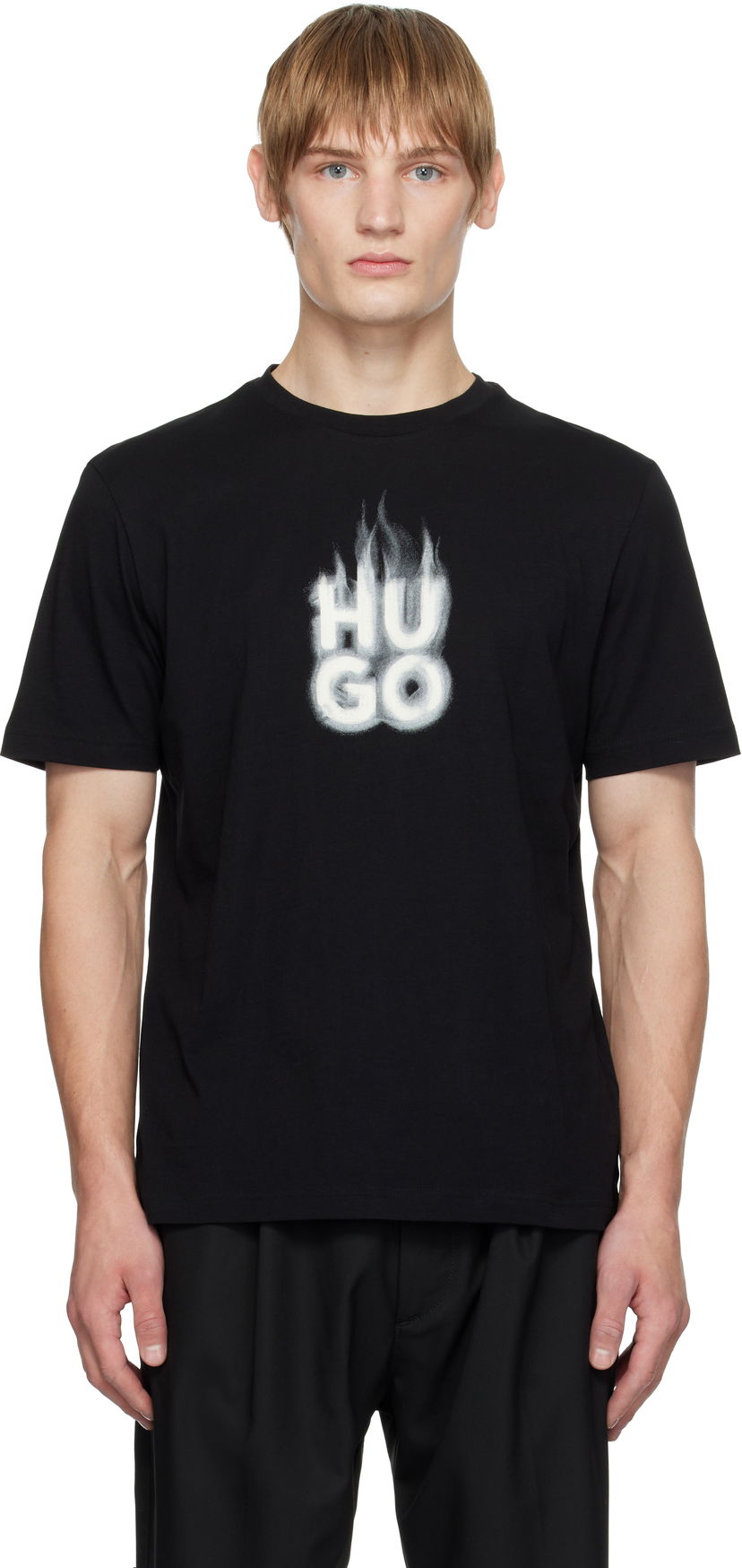 T-shirt BOSS Flame Logo Black T-Shirt Sort | 50535363