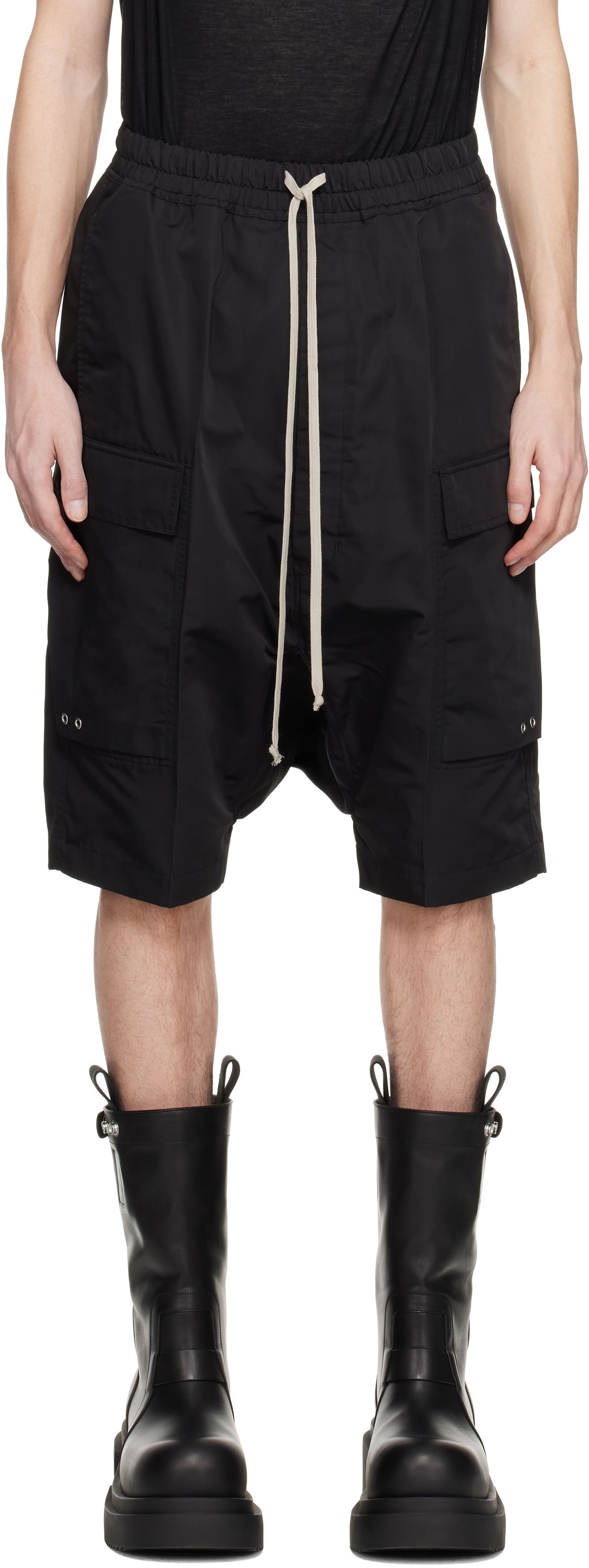 Shorts Rick Owens Rick Owens Hollywood Cargo Pods Shorts Sort | RU01E5389 FT, 0