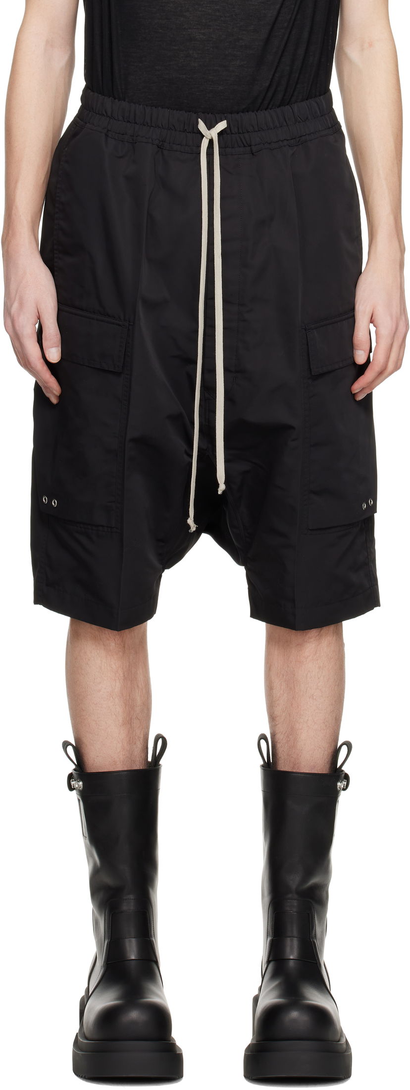 Shorts Rick Owens Rick Owens Hollywood Cargo Pods Shorts Sort | RU01E5389 FT