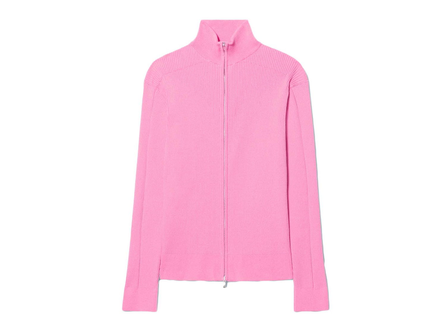 Sweater Jacquemus Le Gilet Frescu Zip Up Ribbed Lyserød | 225KN010-2063 430, 0