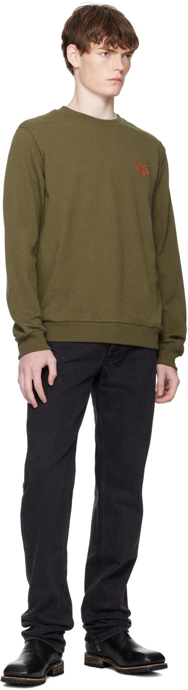 Sweatshirt A.P.C. A.P.C. Rue Madame Standard Sweatshirt Grøn | COHGR-M27913, 3