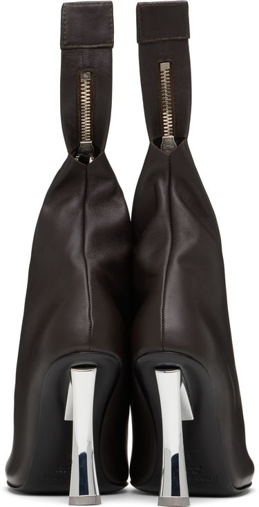 Tilbehør Acne Studios Acne Studios Leather Zip Heels Brun | AD0784-, 1