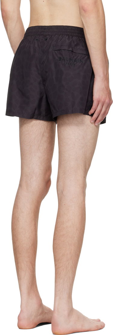 Badetøj Balmain Balmain Leopard Swim Shorts Sort | BWB711710, 2
