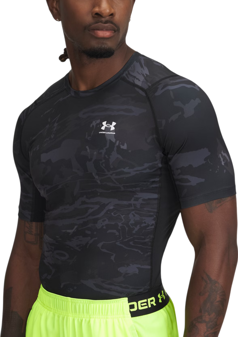 T-shirt Under Armour Under Armour HeatGear Printed T-Shirt Sort | 1383321-002